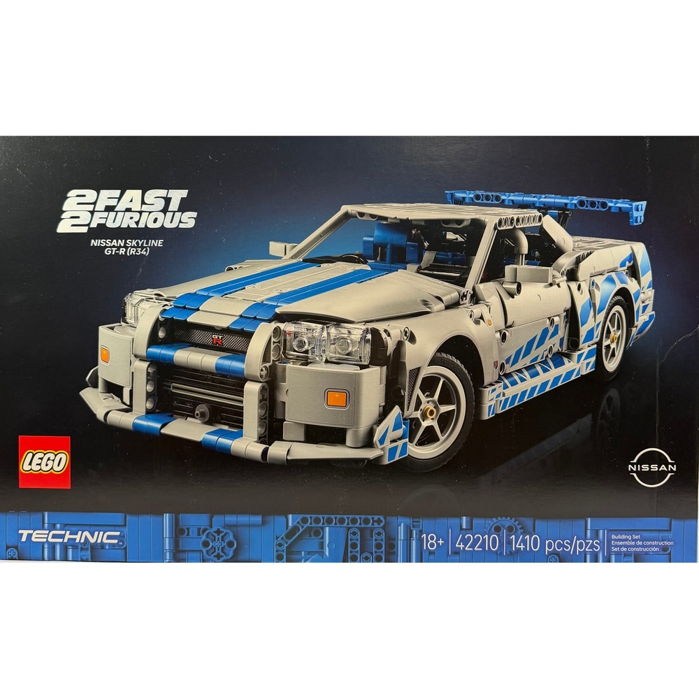 LEGO Technic 2 Fast 2 Furious Nissan Skyline GT-R R34 Set 42210 1410 pcs NEW